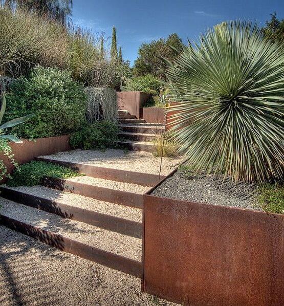 西城耐候钢花园围边